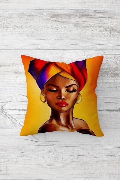 Pelangi African Woman Patterned Double Side Print Hidden Zippered Pillowcase ...