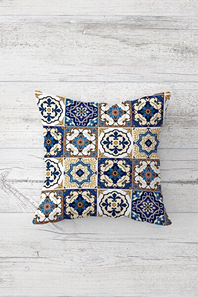 Pelangi غطاء وسادة بسحاب مخفي مطبوع على الوجهين بنمط عثماني غطاء وسادة للمقعد