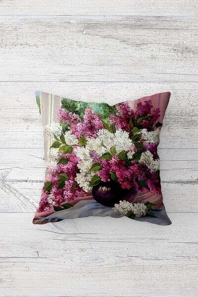 Latibule Față de pernă decorativă cu fermoar ascuns imprimată pe două fețe Hu...