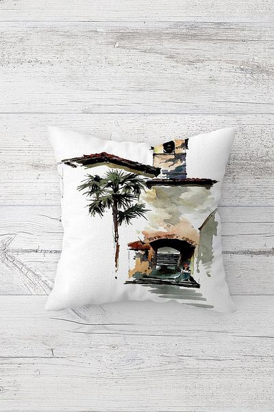 linazaitun One Side Printed Hidden Zipper Decorative Pillowcase Throw Pillow Case Seat Pillowcase