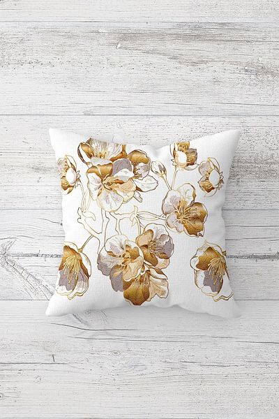 linazaitun One Side Printed Hidden Zipper Decorative Pillowcase Throw Pillow Case Seat Pillowcase