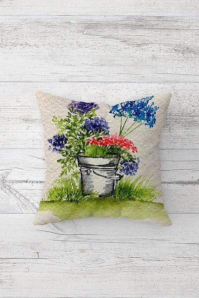 linazaitun One Side Printed Hidden Zipper Decorative Pillowcase Throw Pillow Case Seat Pillowcase
