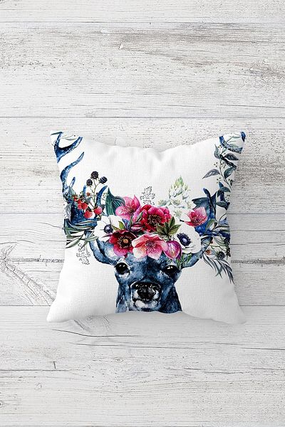 linazaitun One Side Printed Hidden Zipper Decorative Pillowcase Throw Pillow Case Seat Pillowcase