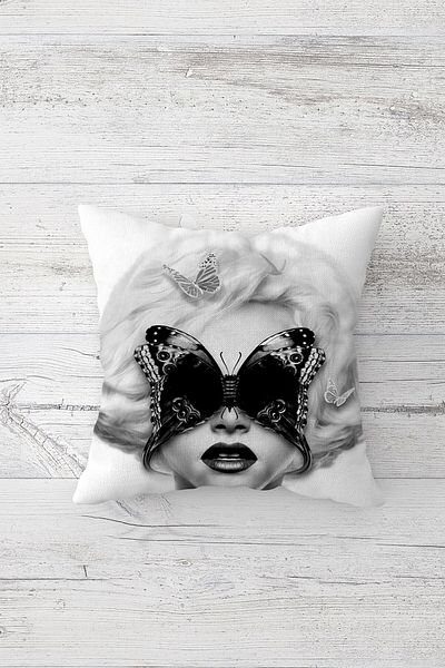 linazaitun One Side Printed Hidden Zipper Decorative Pillowcase Throw Pillow Case Seat Pillowcase