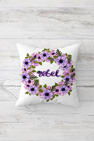 linazaitun One Side Printed Hidden Zipper Decorative Pillowcase Throw Pillow Case Seat Pillowcase
