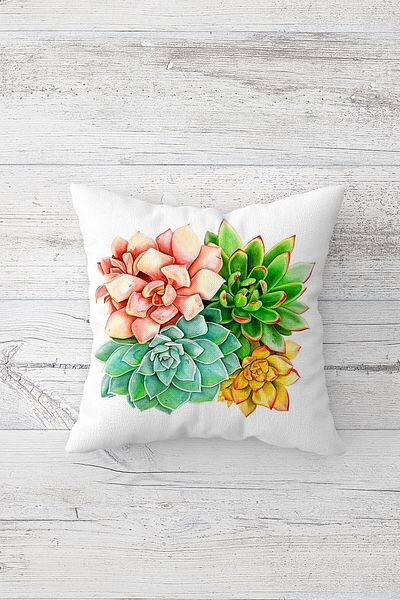 linazaitun One Side Printed Hidden Zipper Decorative Pillowcase Throw Pillow Case Seat Pillowcase