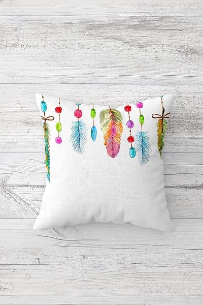 linazaitun One Side Printed Hidden Zipper Decorative Pillowcase Throw Pillow Case Seat Pillowcase