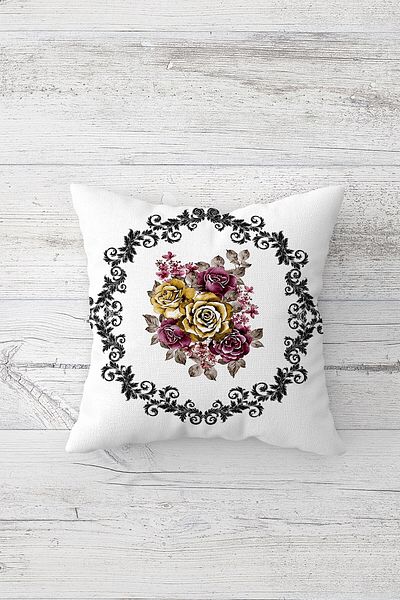 linazaitun One Side Printed Hidden Zipper Decorative Pillowcase Throw Pillow Case Seat Pillowcase