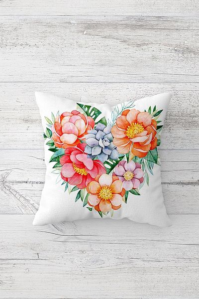 linazaitun One Side Printed Hidden Zipper Decorative Pillowcase Throw Pillow Case Seat Pillowcase