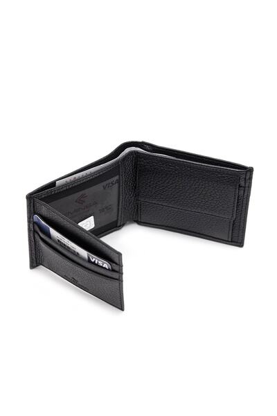 Eminsa Men's Black Genuine Leather Wallet