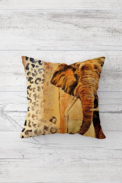 Pelangi غطاء وسادة بسحاب مخفي مطبوع على الوجهين بنمط الفيل، غطاء وسادة للمقعد