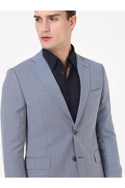 Kip Light Navy Blue 100% Wool Regular Fit 4 Drop Suit