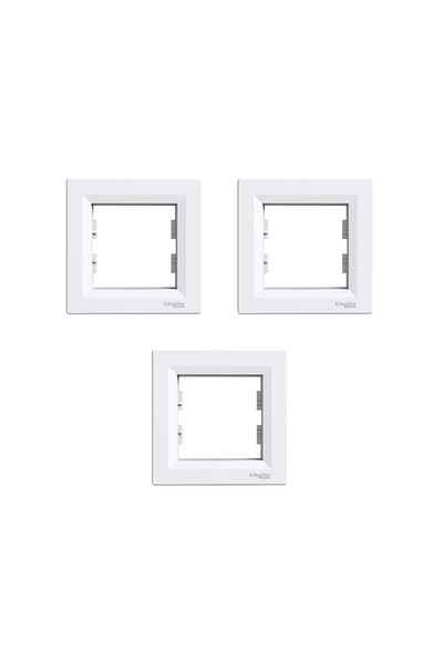 Schneider Electric Asfora - إطار واحد، أبيض Eph5800121 3 قطع (3 عبوات)