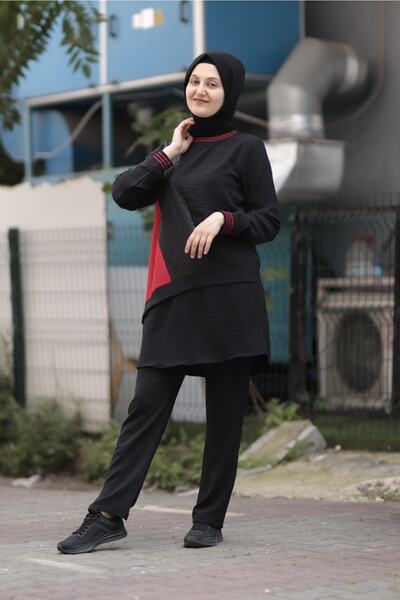 Zey&Ka Butik Parçalı Tunik Pantolon Ikili Takım