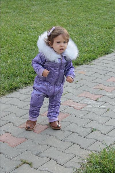 Ares Kids Fashion Waterproof Lilac Astronaut Snowsuit