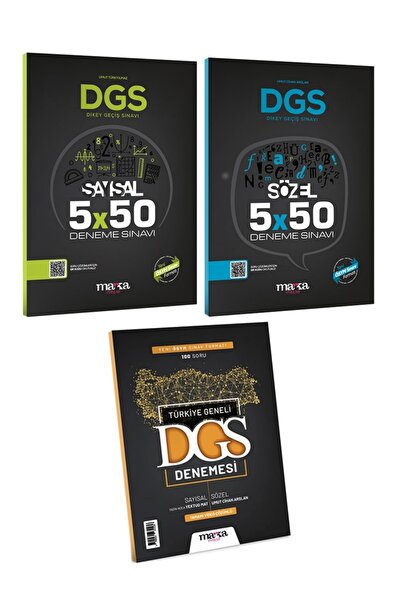 Marka Yayınları Dgs Sayısal Sözel 5x50 Ve Türkiye Geneli Deneme Sınavı Tamamı...