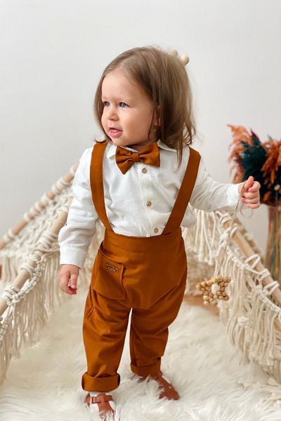 bohemiankids Комплект кафяв гащеризон