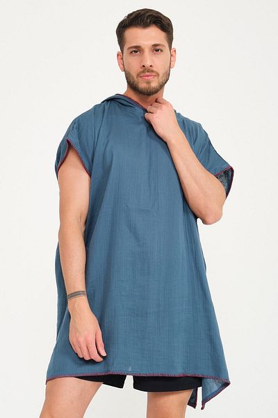 Miespiga Πετσέτα παραλίας Poncho για ενήλικες Unisex Muslin Hooded