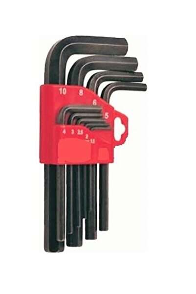 Berlin-Sel 9 Adet Kısa Düz Başlı Alyen Seti Allen Alyan Set