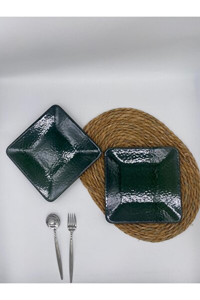 Keramika 20 cm Kare Siera Pasta Sunum Tabağı