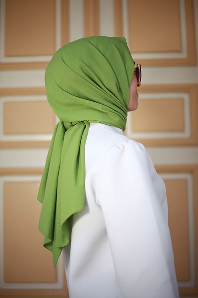 Mode Scarf Eșarfă Hijab Bumbac Verde Fistic