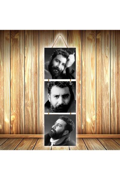 TAKIFİX Ahmet Kaya Tasarımlı Üçlü Retro Ahşap Poster Ü575