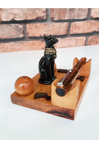 GÖKÇEN HOBİ Bastet Ancient Egyptian Pen Holder