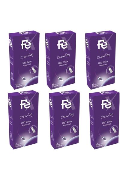 Fe Crowling Noktalı Prezervatif 12'li X 6