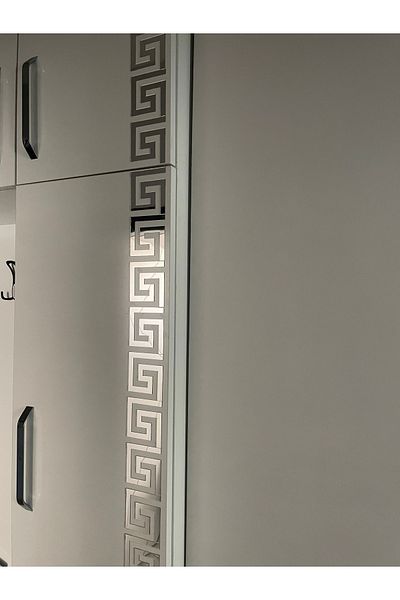 ONCA HEDİYELİK Borduri Labirint 20x Bucuri 7x8 Borduri decorative din plexiglas argintiu pentru oglinda intrare
