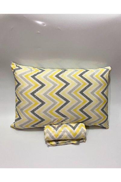 Şahinhome Young Room Yellow Zigzag Model Single Elastic Sheet Set 100x200