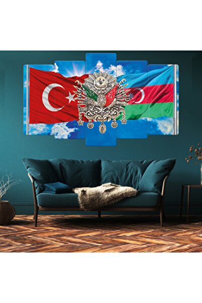 Zevahir Mobilya Dekorasyon 5 Parça Mdf Azerbaycan Kardeşlik Tablosu