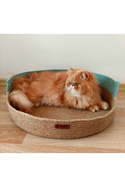 HandmadeSNM سرير كلب قطط من الخوص الملون - صناعة يدوية