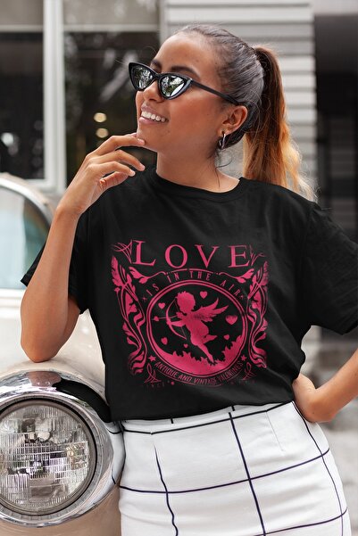 SUNFREE Чорна футболка Oversize з принтом Love