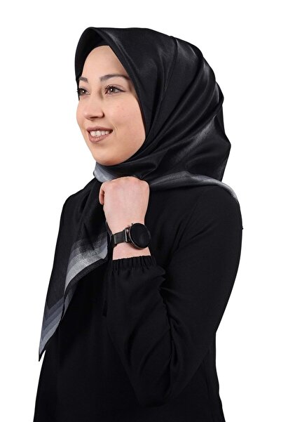 ALLURİNG THE BETTER ONE Düz Renk Simli Bantlı Abiye Eşarp-renk04
