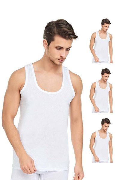Tutku White Combed Cotton Men's Athlete - Pack of 12 Ter0101