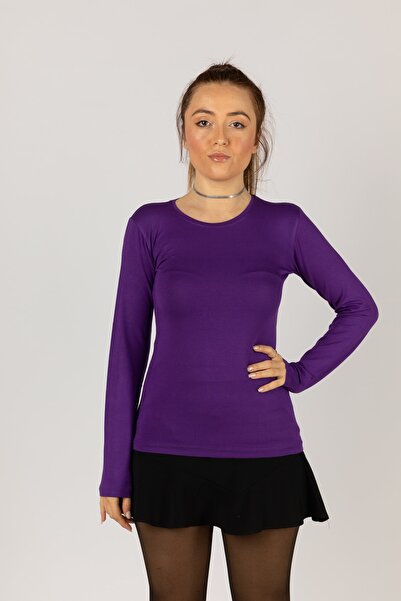 Nacar Uzun Kollu Likralı Penye Badi