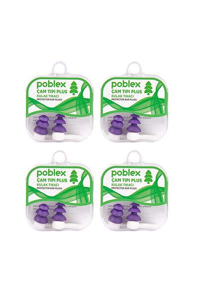 Poblex Pine Type Plus Earplugs Size L 4 Boxes