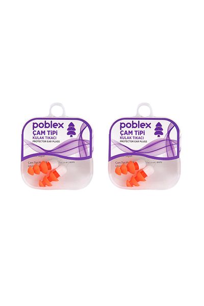 Poblex Pine Type Earplugs Size M 2 Boxes