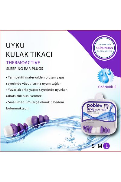 Poblex Sleeping Earplugs Large Size 3 Boxes