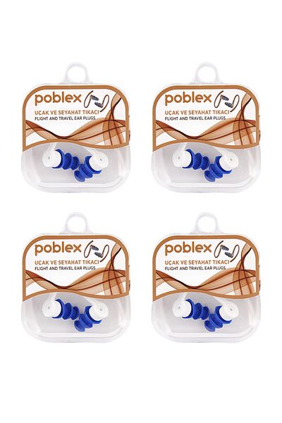 Poblex Airplane Earplugs - 4 Boxes