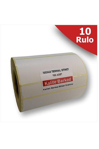 Kalite Barkod Etichetă termică 100x40 |   10 role de etichete cu coduri de bare