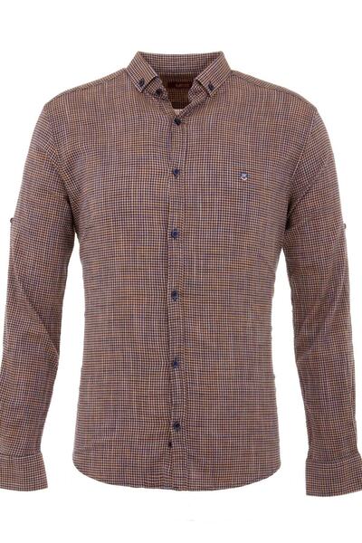 Mcr Piti Checkered Long Sleeve Linen Shirt
