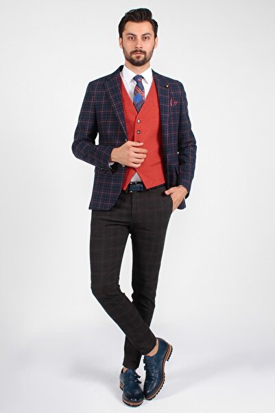 Mcr Приталений картатий піджак