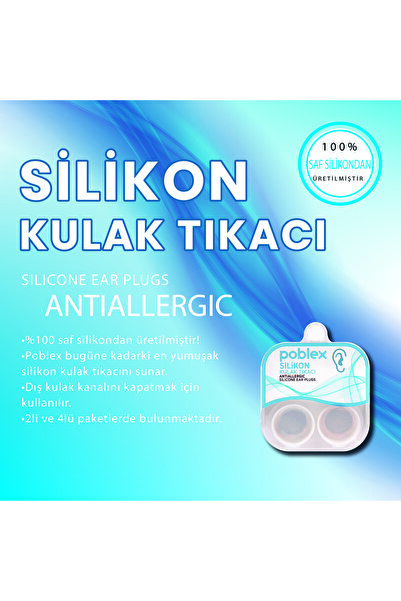 Poblex Silikon 2li Kulak Tıkacı - 2 Kutu