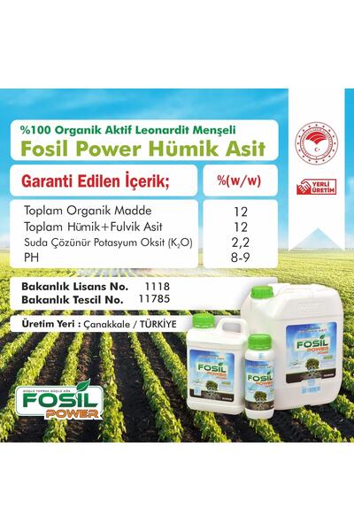 FOSİL POWER Leonardit Menşeli Hümik Asit 20 Lt