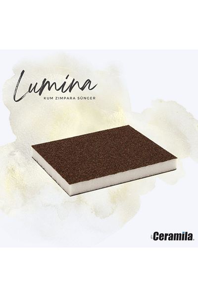 Glitz Ceramila Lumina 3013 - Red Ceramic Sandpaper, 36 Grit Sponge, 120*98*13mm