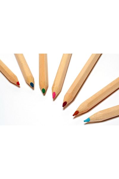 Mahi Max Color Metal Tube 12 Colors Natural Dry Crayons - With Pencil Sharpener Gift