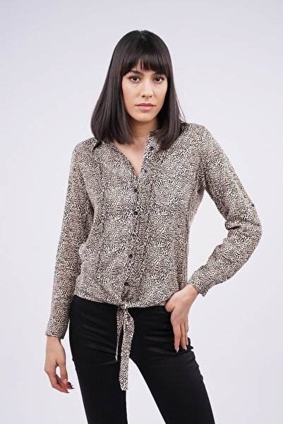 GABRİA Πουκάμισο με σχέδια και δέσιμο στη μέση