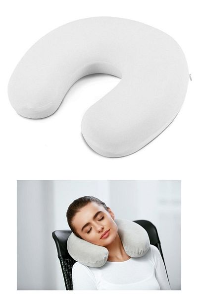 OverPazar Visco Orthopedic Neck Comfort Travel Pillow Visco Neck Pillow