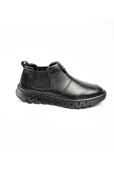 JAMES FRANCO 6320-t Black Leather Men's Winter Boots